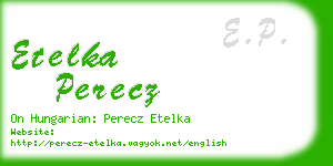 etelka perecz business card